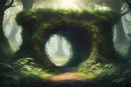 Forgotten Realms Portal in a overgrown forest