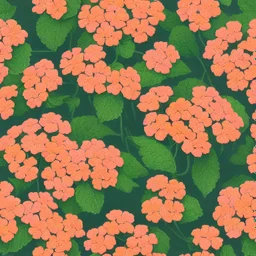 highly detailed painting of beautiful, intricate Lantana flowers, seamless pattern, Academicism