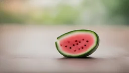 close-up, small watermelon, blurred background