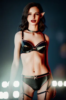 (night:1.1), __lingerie__, __angles__, 12 year old elf girl, [__starlets__|__starlets__], (pale __skincolor__ skin:1.2), __camera__ __hair__, detailed face and eyes, (flat chested:1.1), leather choker, freckles, dynamic pose, __accessory__, strappy outfit, (straps:1.1), skimpy leather gstring, (buckles, buttons, snaps, rings:1.0), tribal tattoos, forest backgrounddetailed eyes, plump lips, fantasy theme, Model hash: ddc3021b