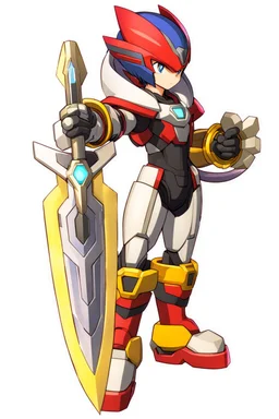 Megaman Zero Omega, Black and Red Armor, Lightning Sword