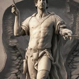 White Statue adam sandler, Rome style sculpture, full body, fresco background, hyper realistic, 8k,