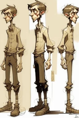 concept art skinny boy 20 years, 1970