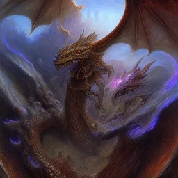 dragon, mythical raptor, dnd monster, fantasy beast, Josephine Wall frank frazetta luis royo