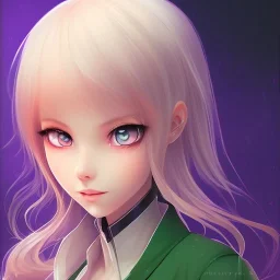 anime girl, beautiful, green eyes