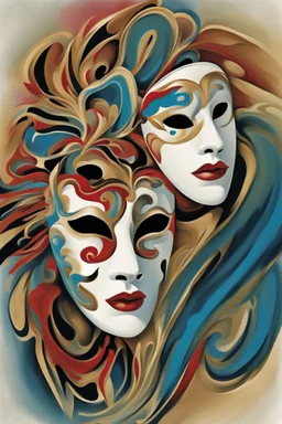 Abstract venetian masks