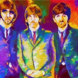 the beatles in impressionist style