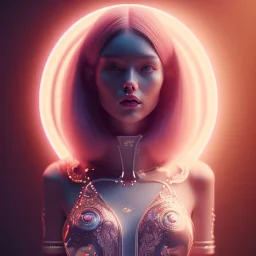 ultra realistic, cute woman is cooking, intricate details, ultra highly detailed, shiny, smooth, studio quality, octane render, Surrealism, Triadic colour scheme,glow-stick, ambient lighting,nightclub lighting, polaroid, 100mm, --ar 1:1 --v4