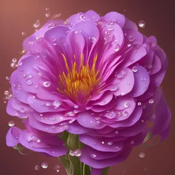 single flower in a vase, vibrant colors, ultra realistic flower, delicate foreground color, vibrant colors, Hi-def, 10k, unreal 5 engine, realistic texture, dramatic lighting, masterpiece, bokeh background, firefly background, depth of field, high contrast, pedal dew drops, still life, granular detail, strong directional light