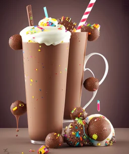 Chocolate milkshake cup