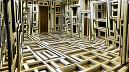 trompe l'oeil anamorphic hexadimensional hyperspatial maze