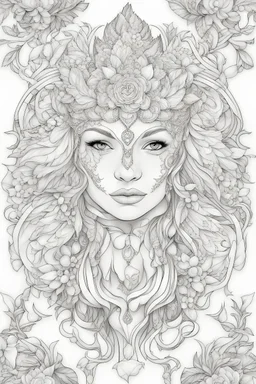 outline art for Fold coloring pages, white background, Sketch style, only use outline, Mandala style, clean line art, white background, no shadows, and clear and well outlined