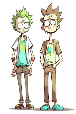 rick and morty tarzında bir çift daha genç dahada genç