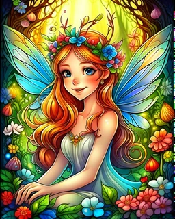 enchanted cute fairies ,adult book cover