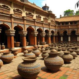 A palace made out pottery