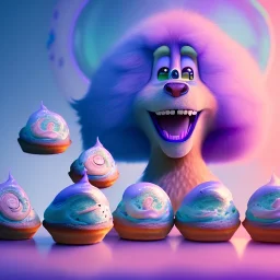 pixar style,website layout with bigdonuts, muffins and a woman looking angry,volumetric blue clouds,pink sky environment and flying donuts in background, website 404 error,volumetric lighting,dramatic lighting, detailed digital painting, extreme dense and fine fur, anime, ornate, colour-washed colors, elegant, small minutiae, tiny features, particulars, centered, smooth, sharp focus, renderman gofur render, 8k, uhd, detailed eyes, real