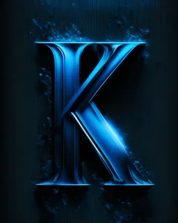 BLEU K Letter IN black background