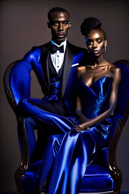 Handsome fashionable african american man in formal wear, bow tie