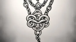 chain, tattoo, drawing, lines