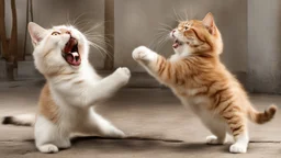 funny fighting cats