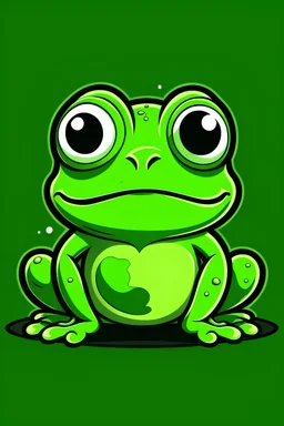 the green frog project logo cute