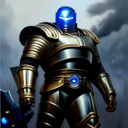 Ultra detailed fullbody Portrait in oil on canvas of Iron Monger Villain with armor ,extremely detailed digital painting, extremely detailed face,crystal clear Big Glowing eyes, mystical colors ,perfectly centered image, perfect composition, rim light, beautiful lighting, 8k, stunning scene, raytracing, anatomically correct, in the style of robert e howard and Ken Kelley and Ohrai Noriyoshi and Simon Bisley and tomzj1