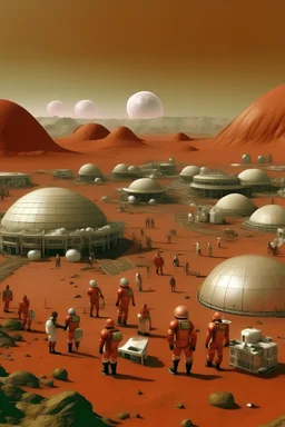 الحياة في كوكب المريخ إذا كانت مملوءة بالبشر و المباني و المياه والمزروعات و جميع أنواع الثروات الطبيعية