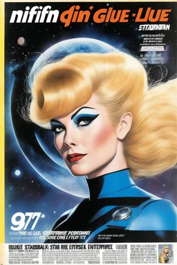 NIFFIN’ GLUE magazine #871 (13 Vroker 34) high res photo cover by Ralph Steadman: special 'Star Trek enterprise episode for her' issue; guest star : Barbarella as a starfleet agent