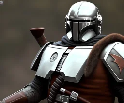 fat Mandalorian, photo realistic