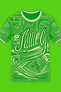 Style:Flat illustration Text: "الاثنين" T-shirt design graphic, vector, contour, green background)