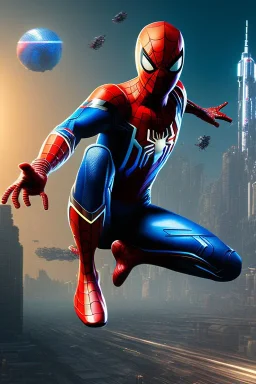 cyberpunk Spider-man, ghana flag, trotro, village, 8k quality