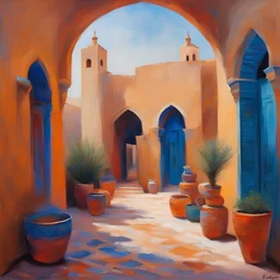 Moroccan painting has to be a simple and easy painting technique of impressionism