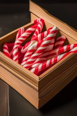 christmas candy canes in a box