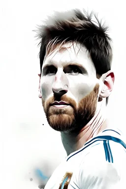 messi with white background