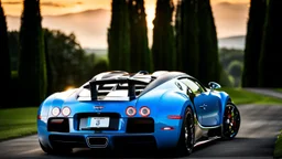 Bugatti Veyron, desktop wallpaper, 4K, Cinematic, rear view