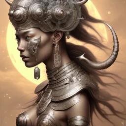 ssango fantasy, fantasy magic, intricate, sharp focus, illustration, highly detailed, digital painting, concept art, matte, artgerm and paul lewin and kehinde wiley, masterpiece silver elephant head bronze Asian African girl nice breast Afo hair turquoise sun rain waves