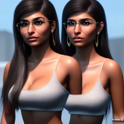 perfect face "mia khalifa" american actress, full boby, realistic, 4k