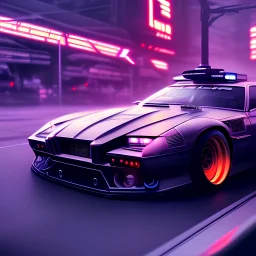 a cyberpunk car , anime, cinematic,atmospheric, 4k, high resolution, neon, car, cyberpunk, detailed,street,race, fast,