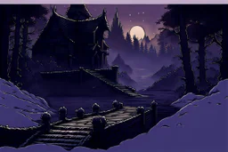 HORIZONTAL 2D GAME BACKGROUNDS inspired dark souls and slavic mythology