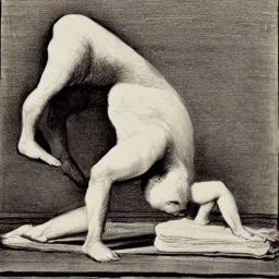 Goats in yoga poses by Thomas Nast