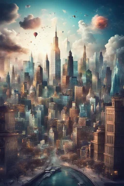 create a picture of a dream city