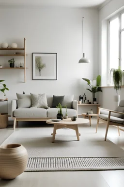 A clutter-free living space with minimalist décor and furnishings.