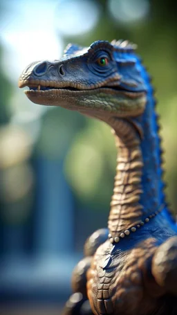 dinosaur with long neck wearing a neck tie, shot on Hasselblad h6d-400c, zeiss prime lens, bokeh like f/0.8, tilt-shift lens 8k, high detail, smooth render, down-light, unreal engine, prize winning