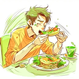 eating a lot draw