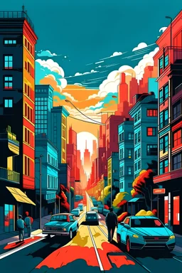 create a poster of San Francisco, with few colours, more a vector picture with some tourist hotspots realism, cinematic, poster, photov0.2, illustration, vibrant, poster, anime