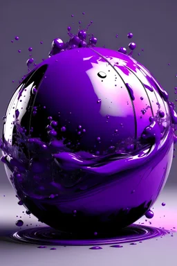 Splashed Sphere in violet