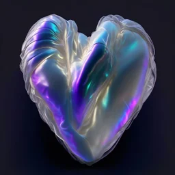 iridescent cloth electric heart