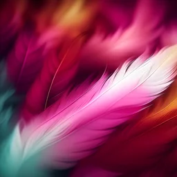 Beautiful maroon patternsAbstract feather rainbow patchwork background. Closeup image of white fluffy feather under colorful pastel neon foggy mist. Fashion Color Trends Spring Summer soft focus.