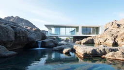 Modern architecture has transcended expectations, merging water and rocks into a design that defies nature itself.