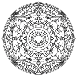 cute kid, MANDALA, This mandala coloring sheet features strange and imaginative, ensuring a realistic yet fantastical journey. Draw clean lines in a 3:4 aspect ratio on a white background, embracing minimalistic black lines and low-level black colors. Craft a coloring page with perfect, clear lines, avoiding repeated images, sketching, and thick black colors.